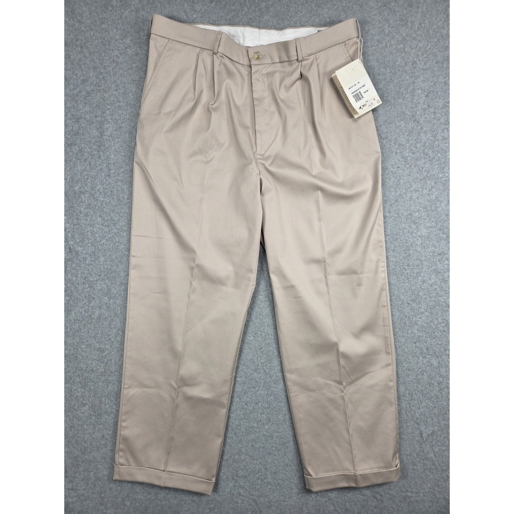 Sportif USA Mens Size 42x29 Beige Khaki Trinidad Pleated Casual Chino Pants